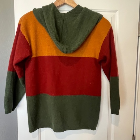 VTG Richard & Co Preppy Lambswool Angora Hooded Sweater Sz S Soft Luxe Lagom - Picture 3 of 7